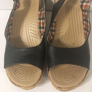 Crocs wedge sandals size 8